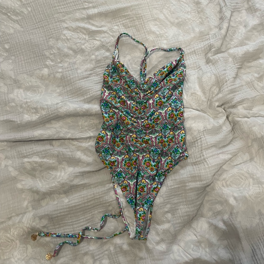 Jessica Simpson Multicolor Paisley Swimsuit